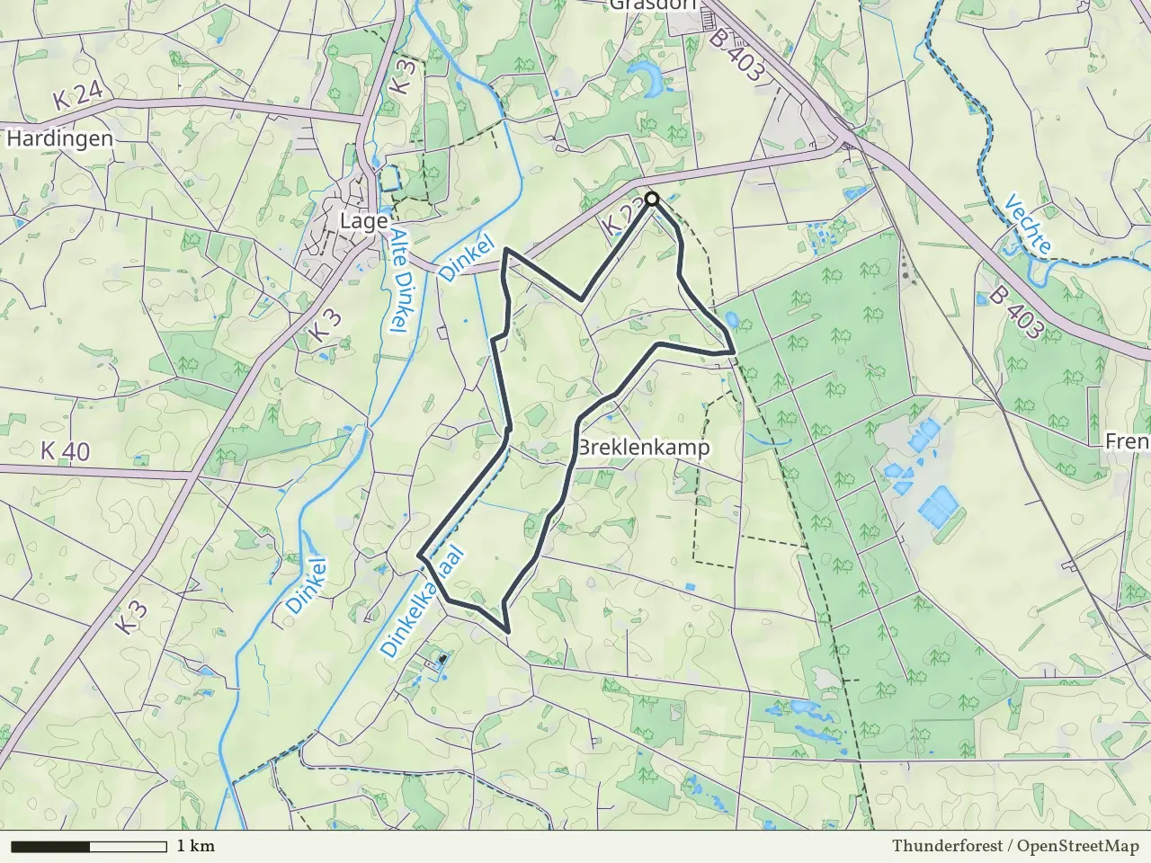 Rode route vanaf Schiphorst-Schiffhorst, Breklenkamp