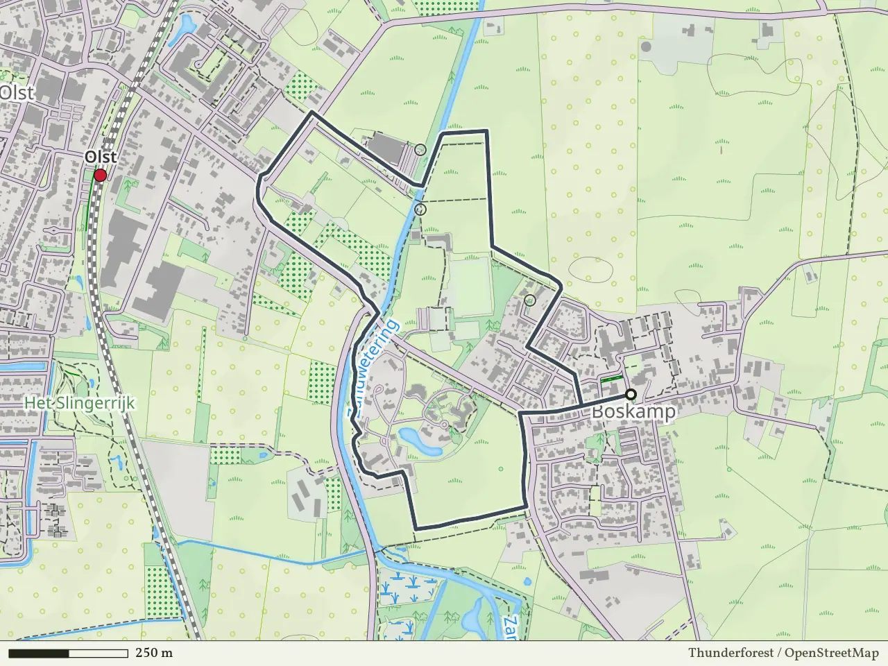 Gele route vanaf Boskamp, Olst