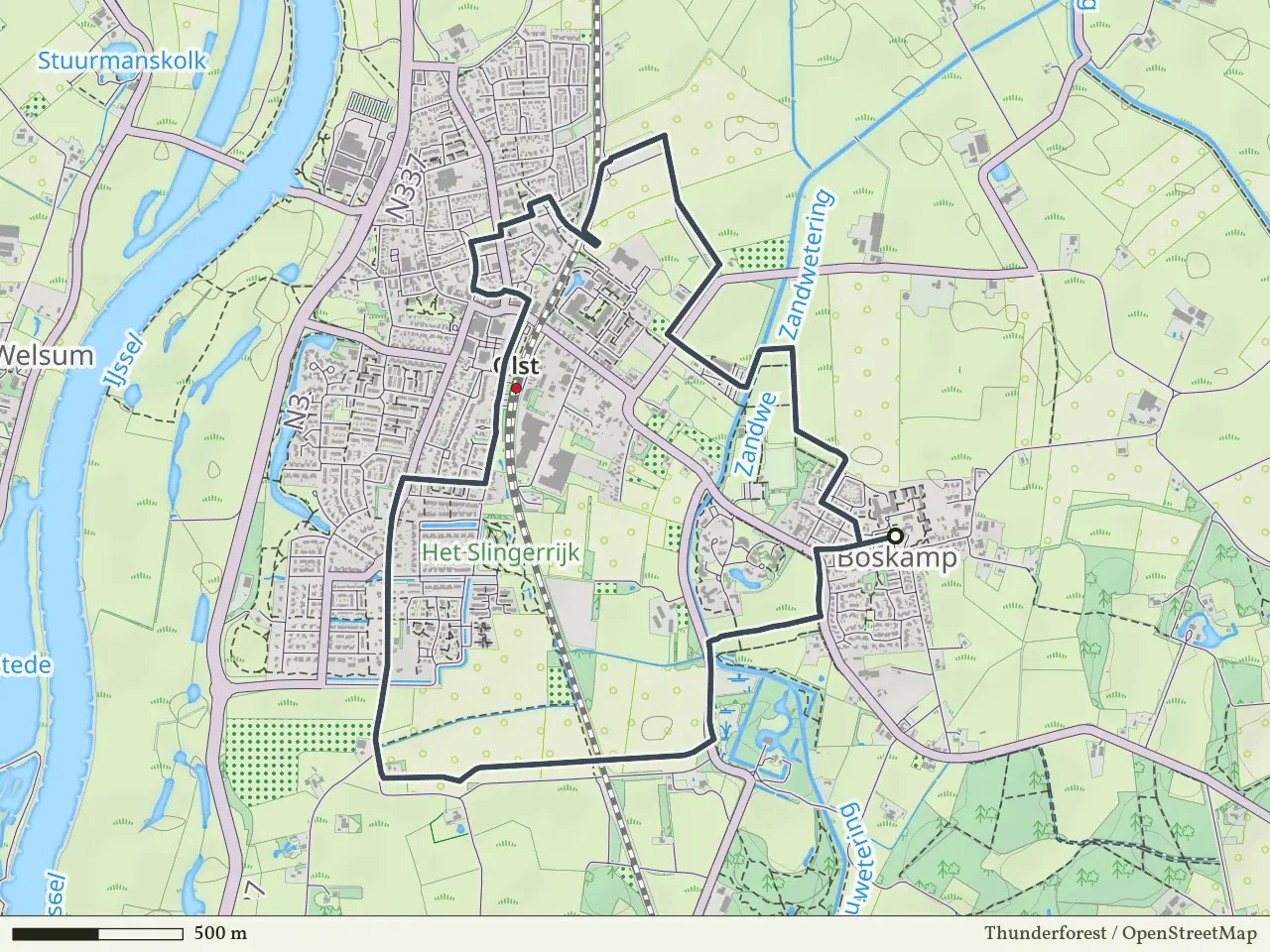 Groene route vanaf Boskamp, Olst