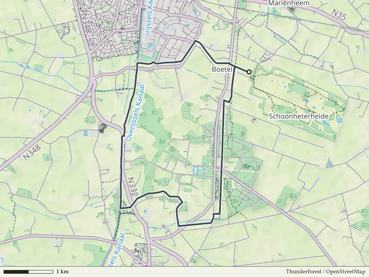 Oranje route vanaf Boetelerveld, Mariënheem
