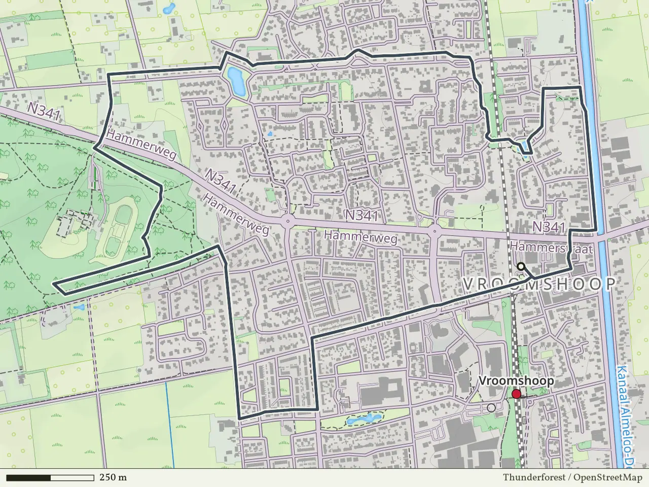 Oranje route vanaf Vroomshoop, Twenterand