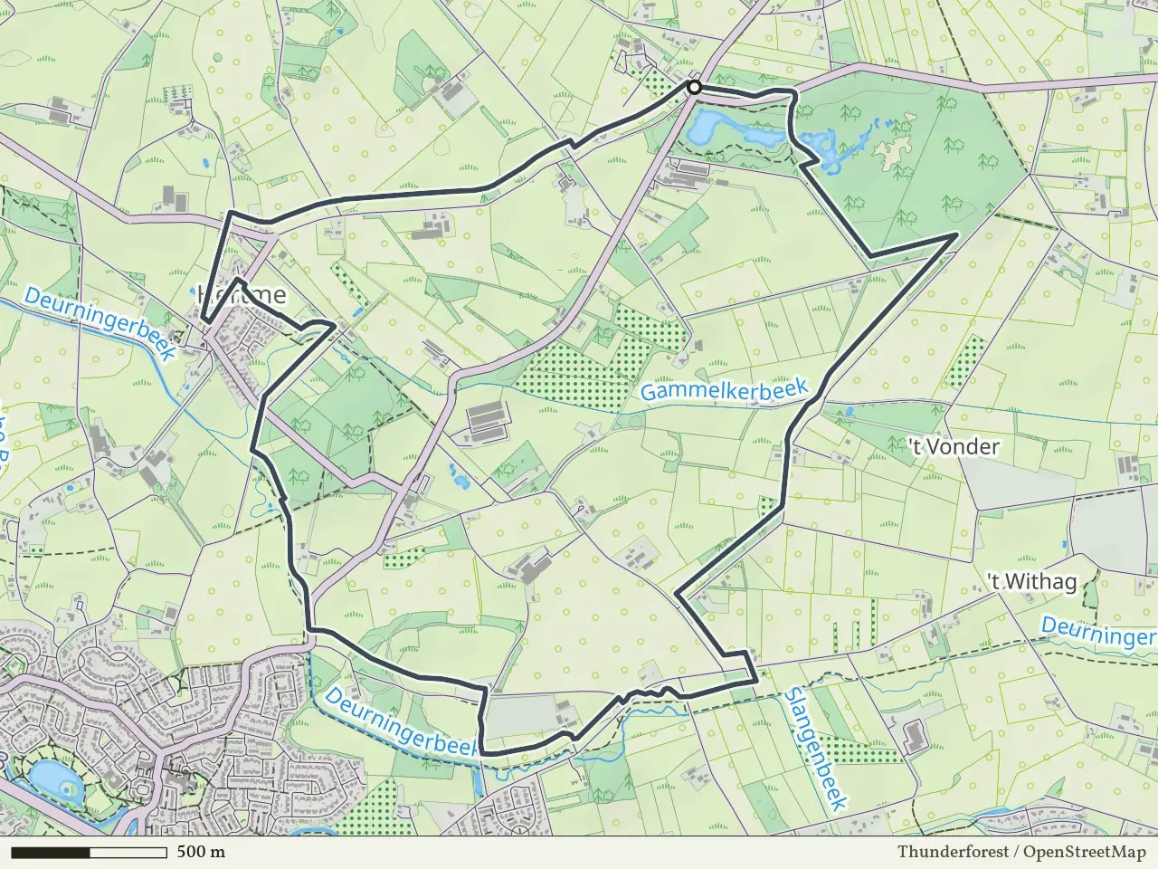 Paarse route vanaf Molenven, Saasveld