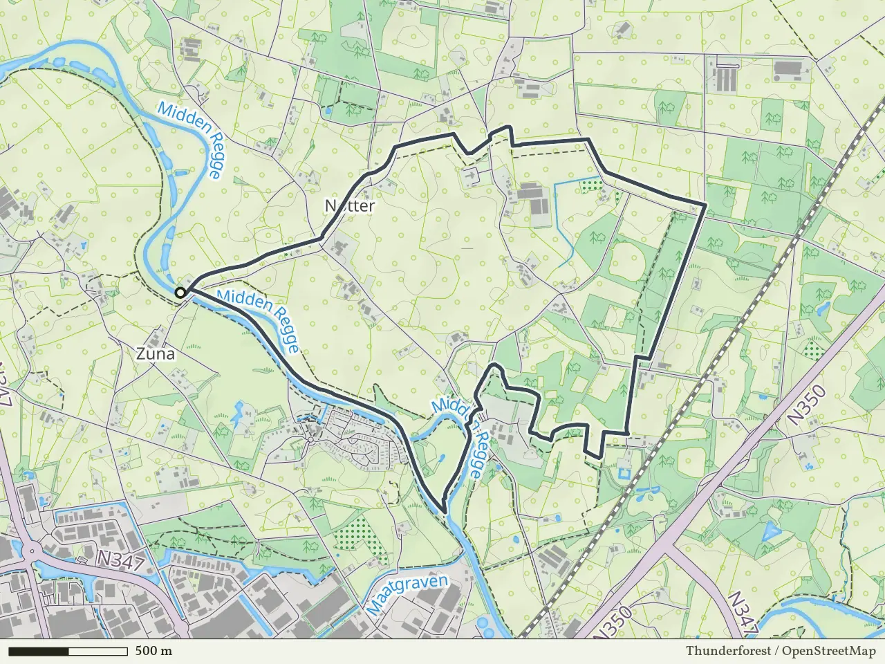 Blauwe route vanaf Notter-Zuna, Notter