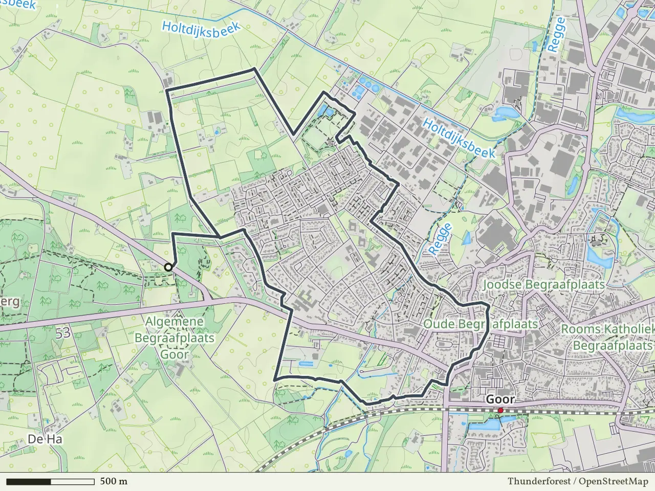 Gele route vanaf De Whee, Goor