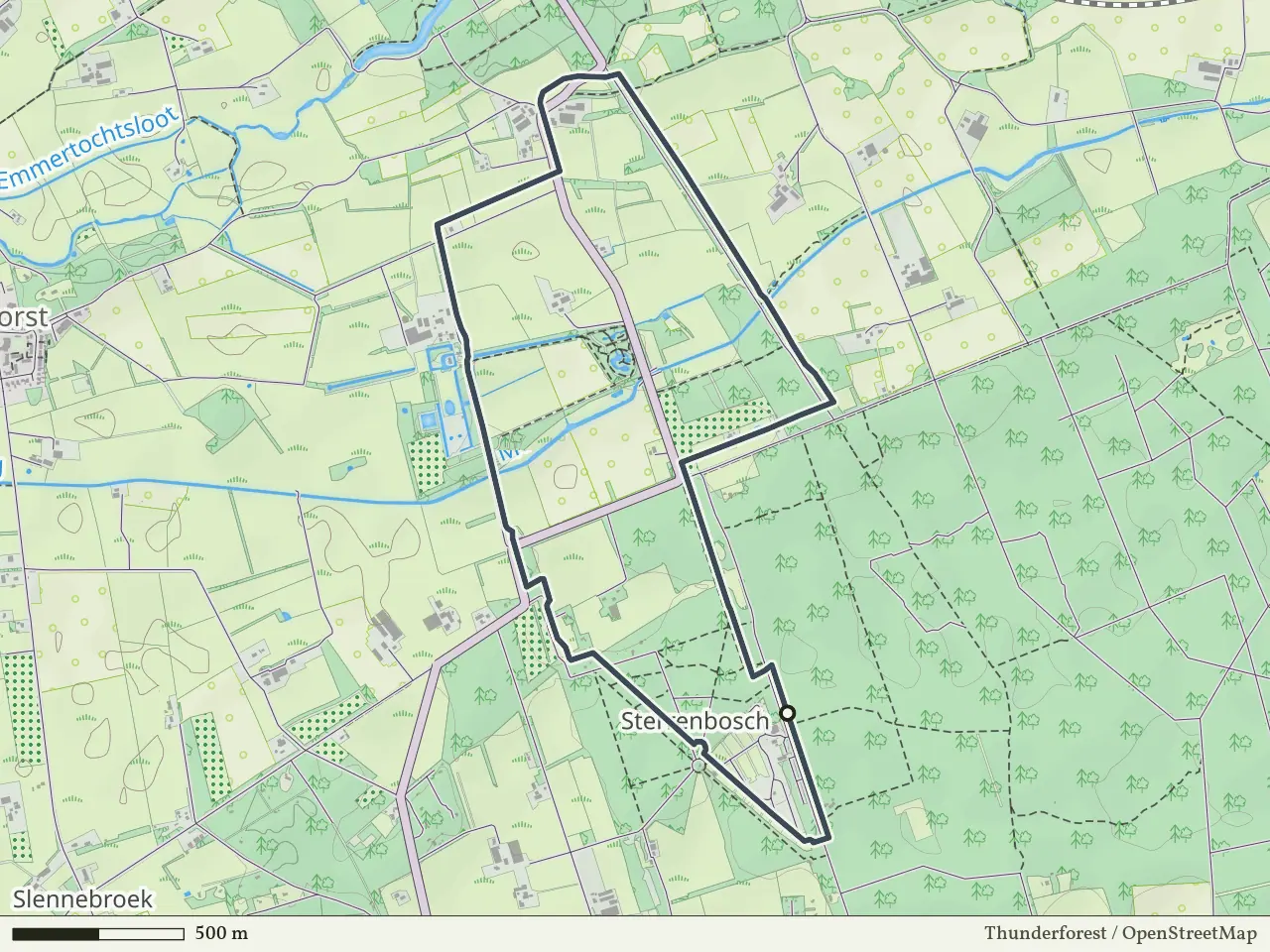 Gele route vanaf Sterrenbosch, Dalfsen