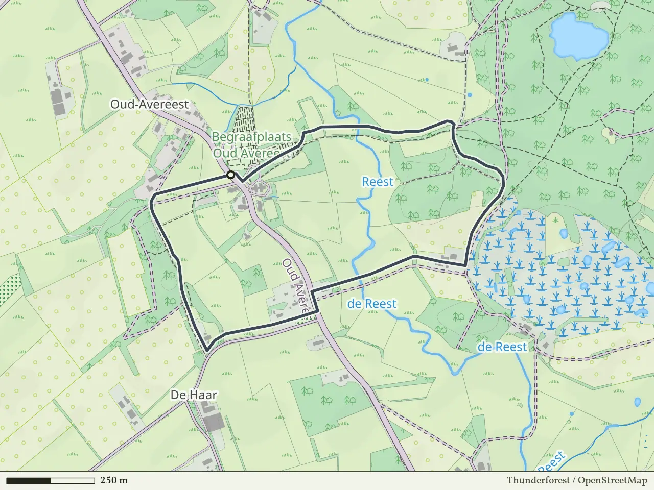 Gele route vanaf Oud Avereest, Hardenberg West