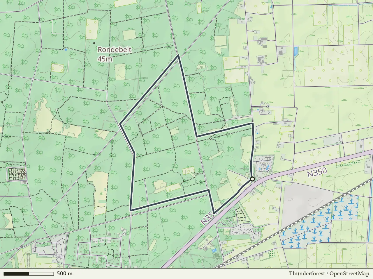 Oranje route vanaf De Keizer, Rijssen
