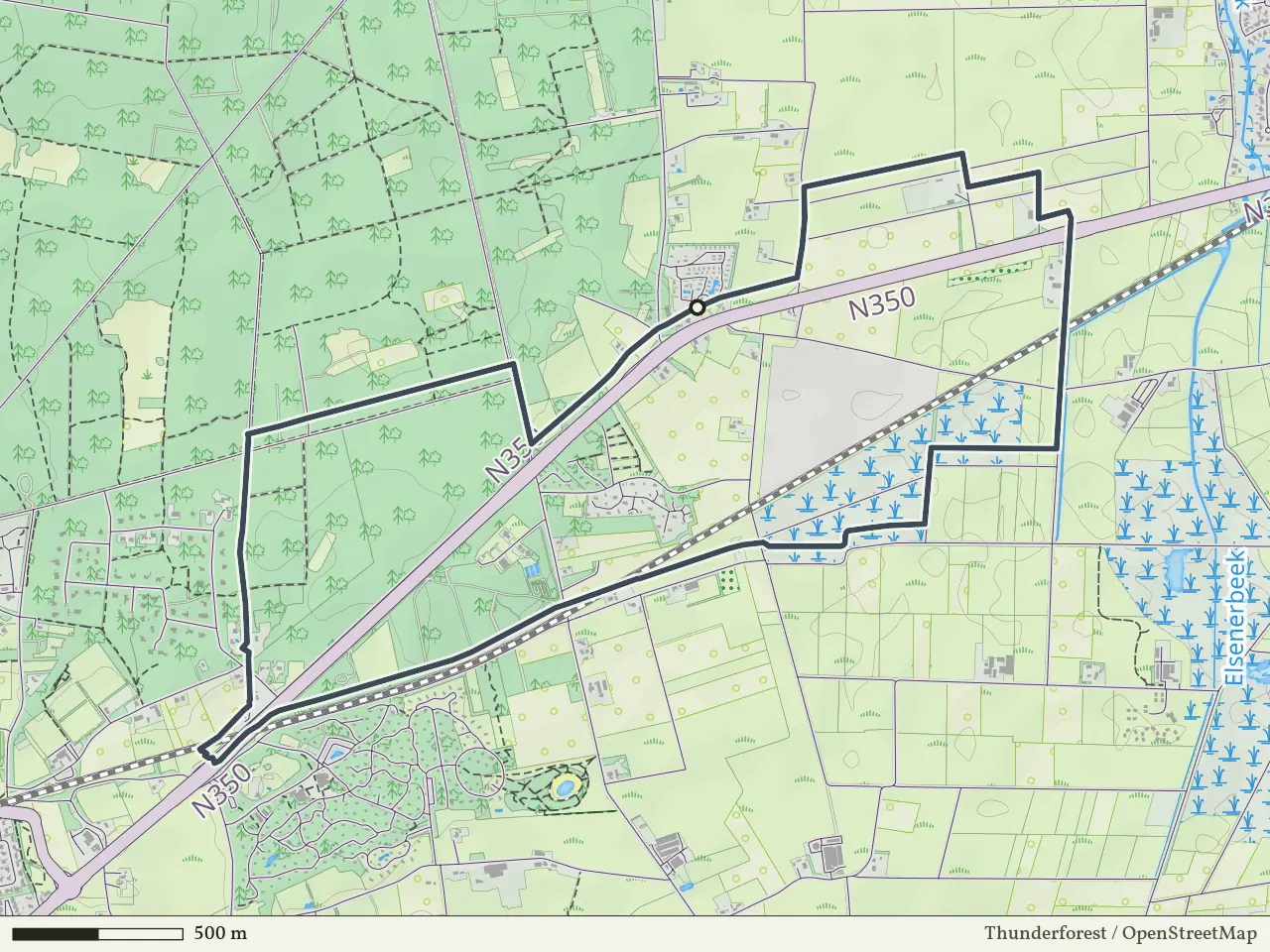 Paarse route vanaf De Keizer, Rijssen