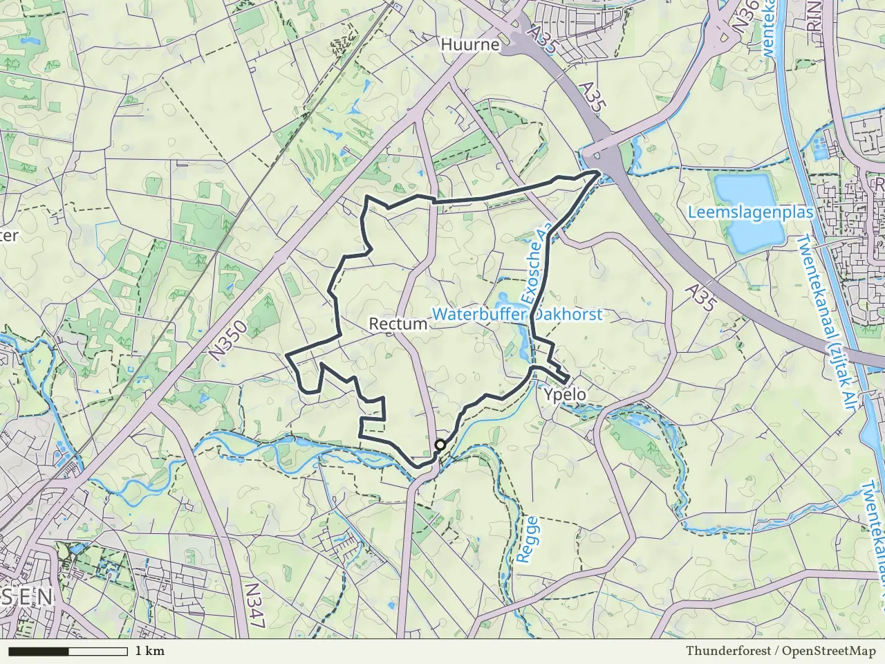 Paarse route vanaf Wisselmaat, Enter