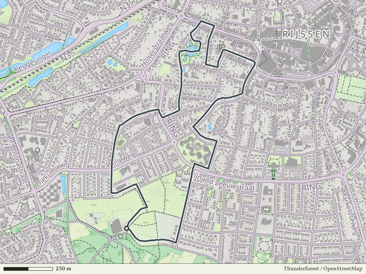 Groene route vanaf De Welle, Rijssen