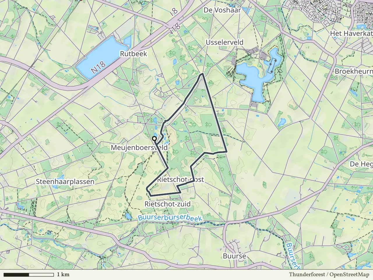 Paarse route vanaf Buurserzand, Haaksbergen