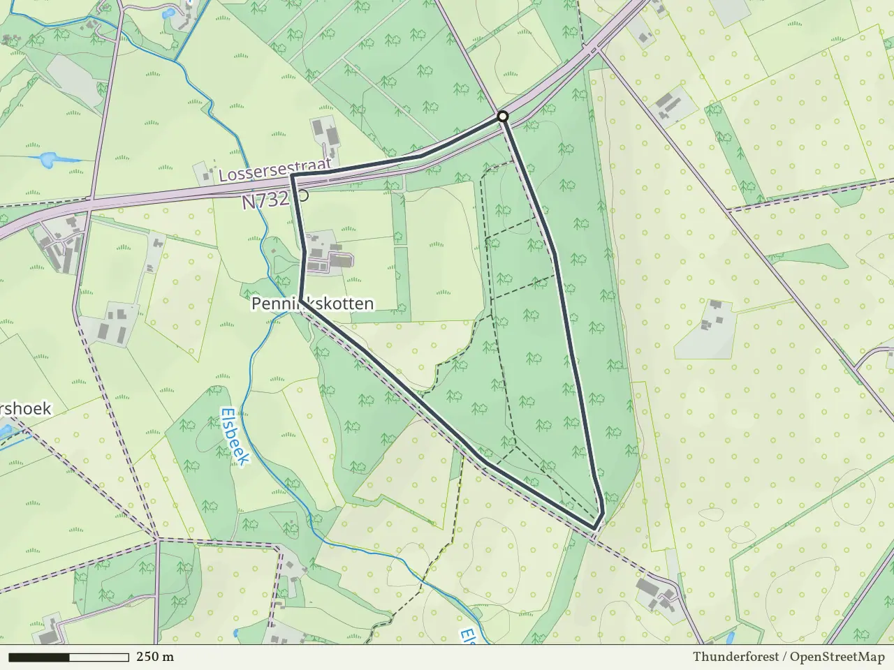 Groene route vanaf De Tip, Enschede
