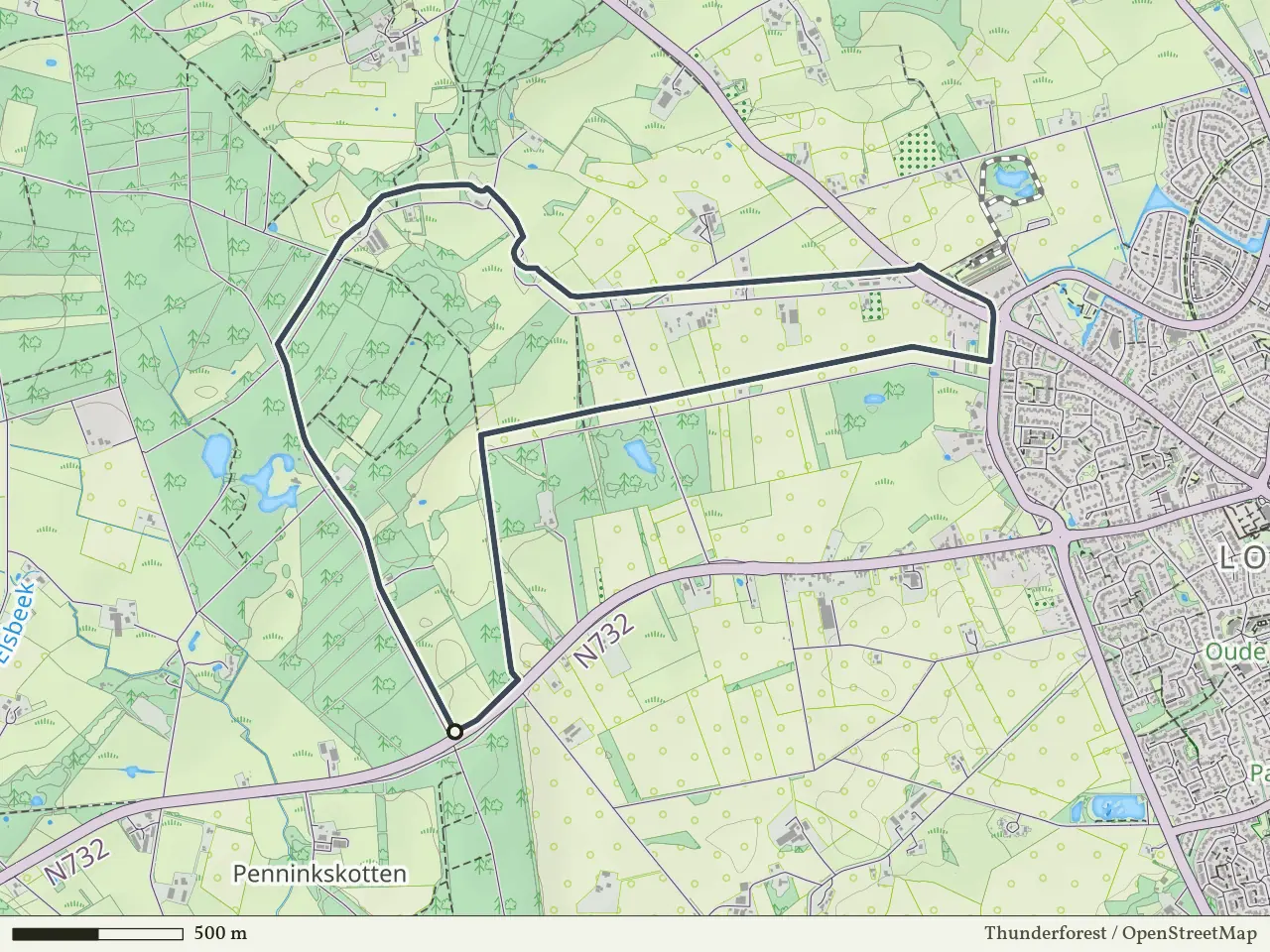 Oranje route vanaf De Tip, Enschede