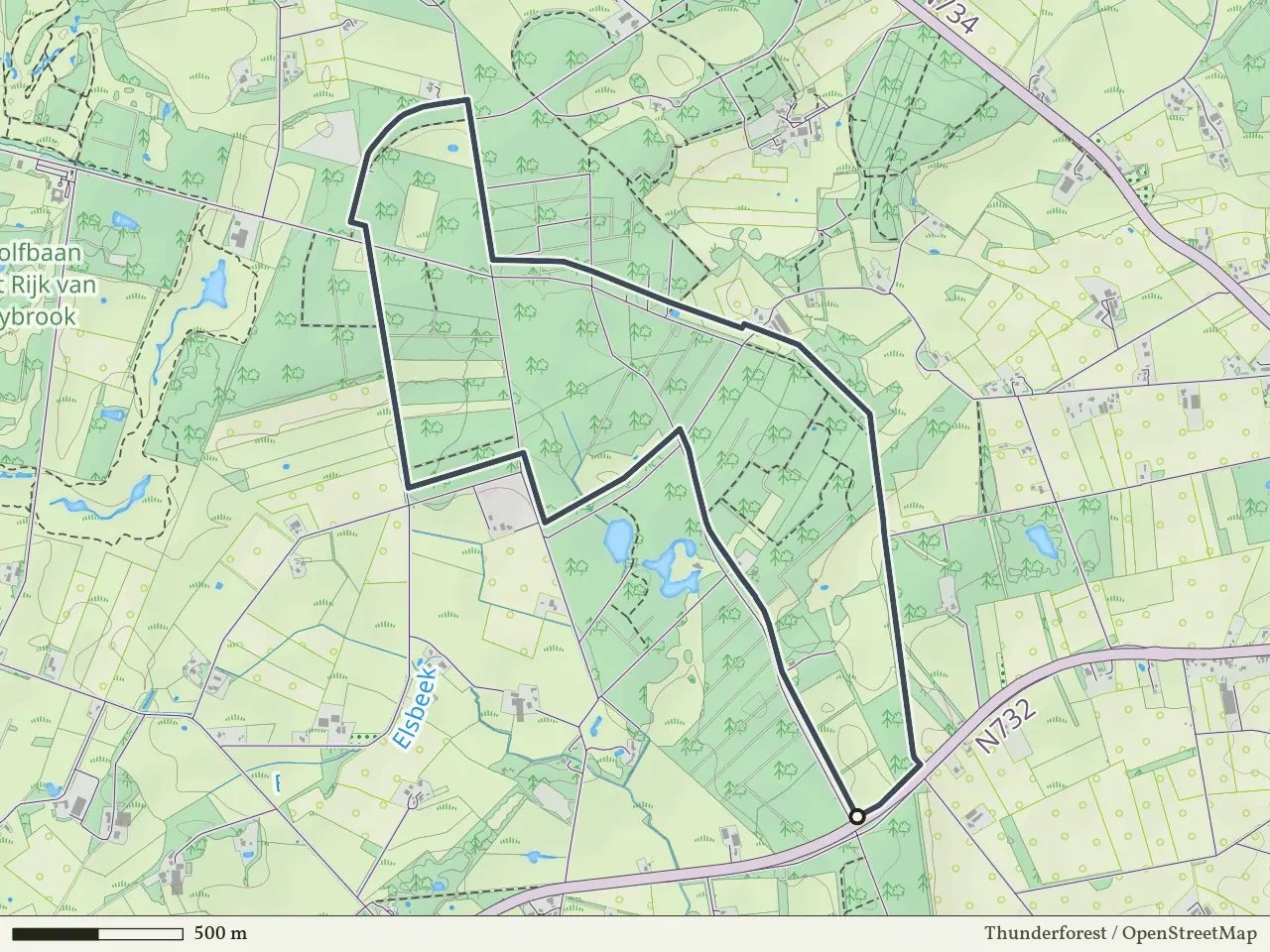 Paarse route vanaf De Tip, Enschede