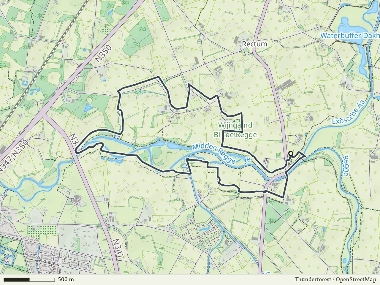 Rode route vanaf Wisselmaat, Enter