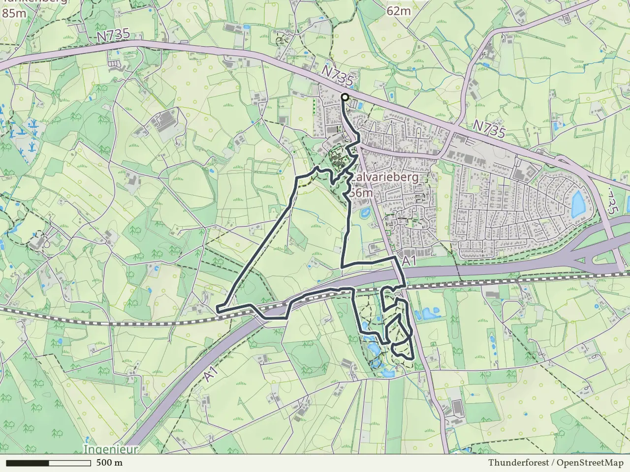 Oranje route vanaf De Lutte, Losser