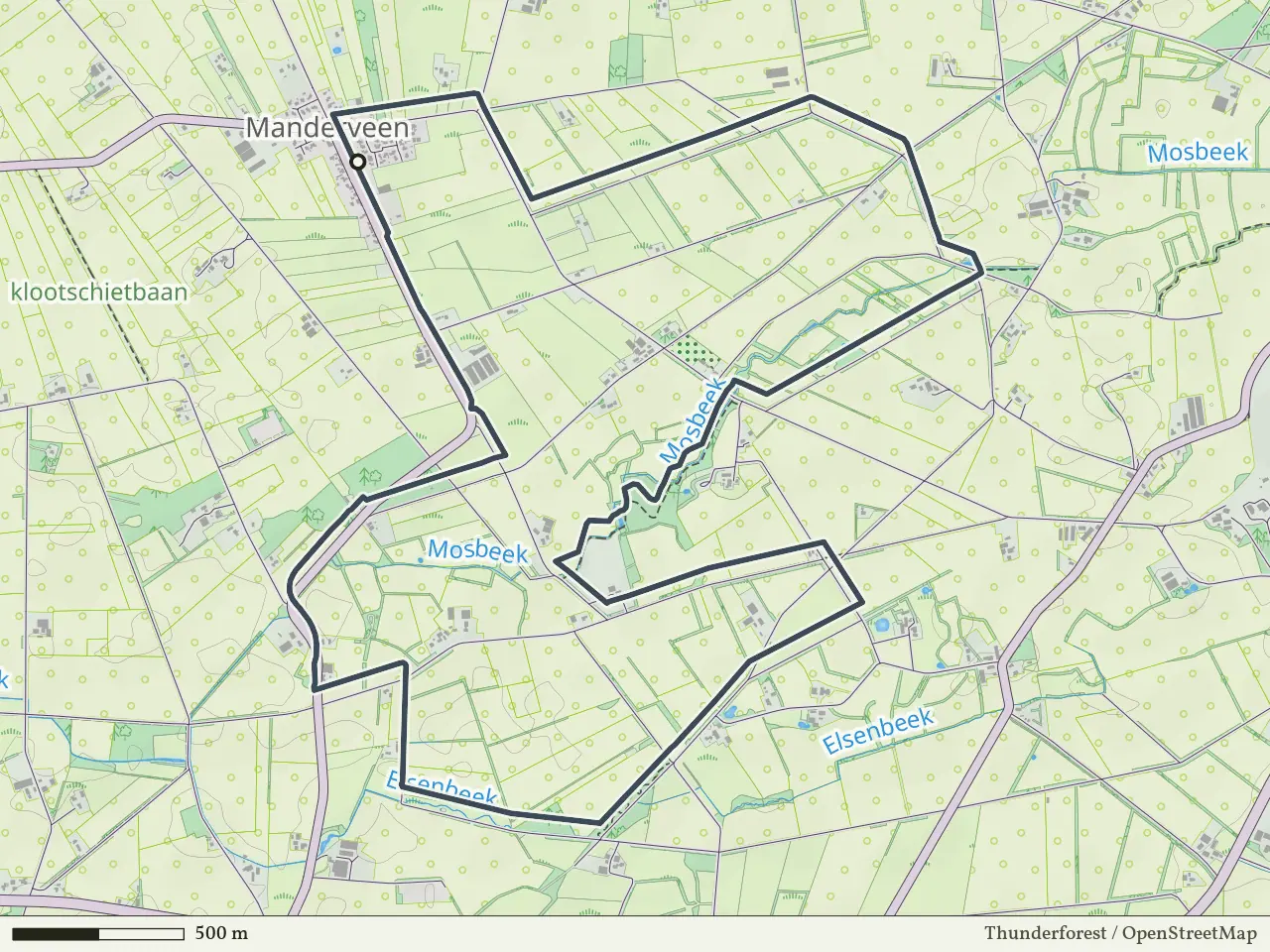 Rode route vanaf Manderveen, Geesteren