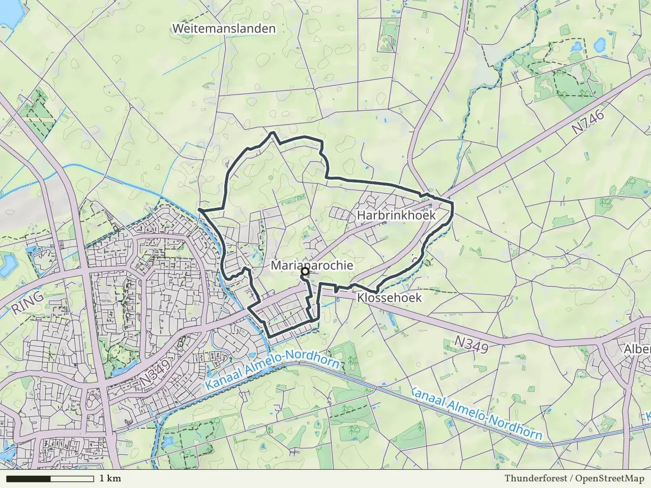 Groene route vanaf Mariaparochie, Geesteren