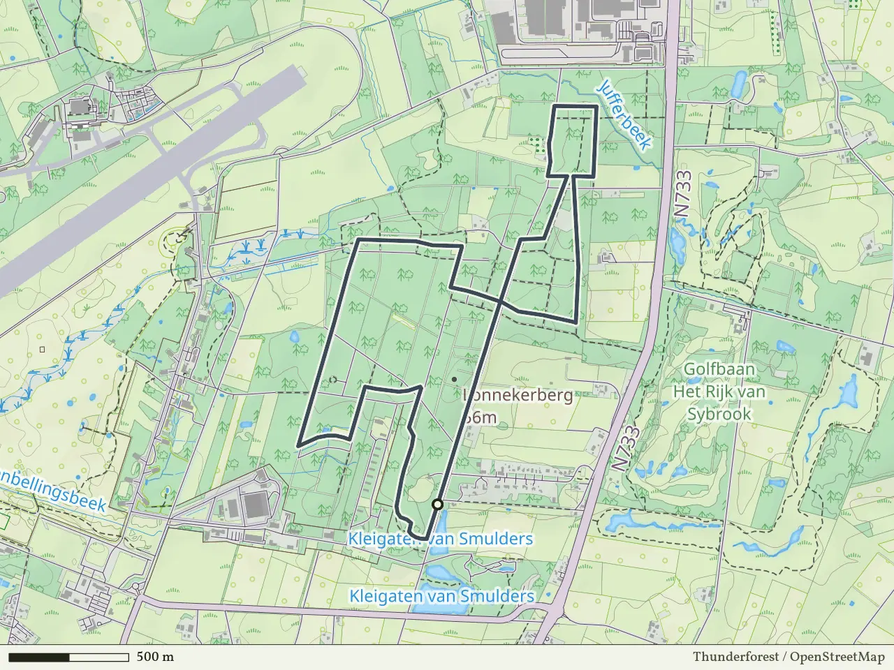 Blauwe route vanaf Lonnekerberg, Lonneker