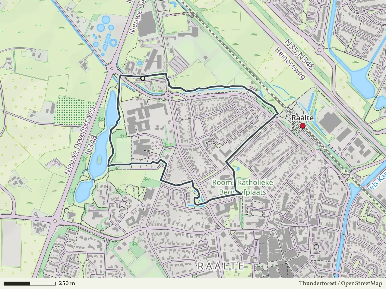 Groene route vanaf Raalte-Motorfietsmuseum, Raalte