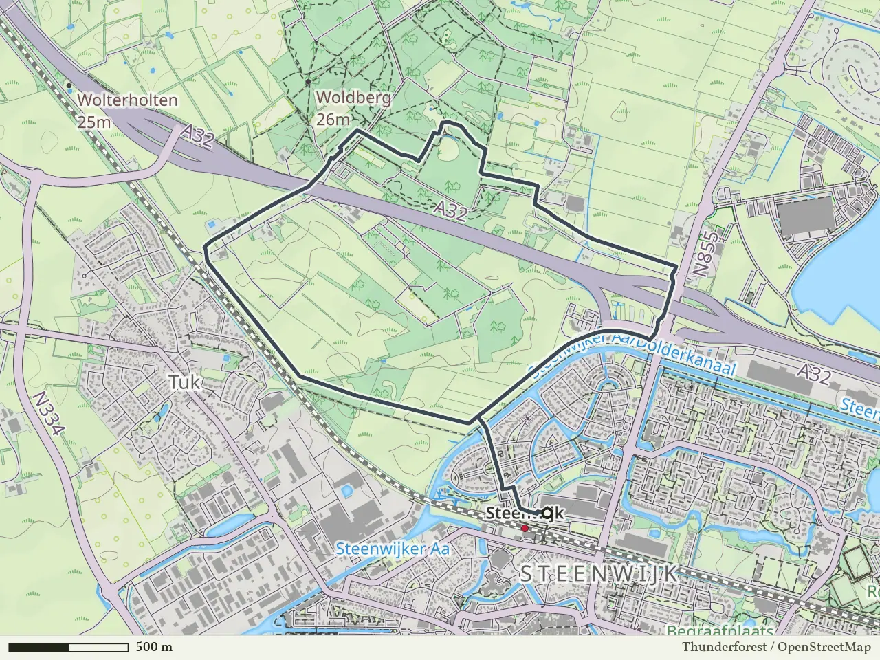 Groene route vanaf Steenwijk, Weerribben-Wieden