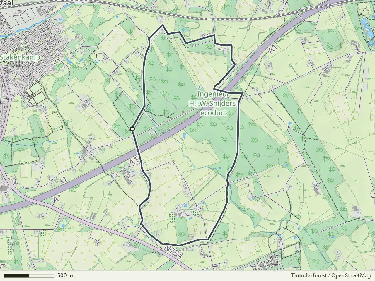 Rode route vanaf Boerskotten, De Lutte