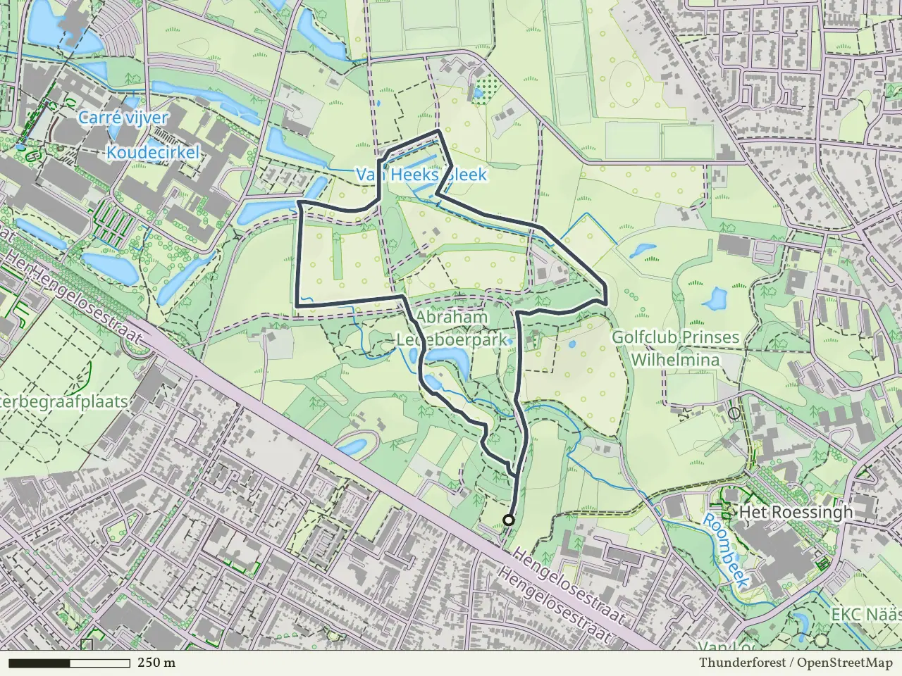 Gele route vanaf Ledeboerpark, Enschede