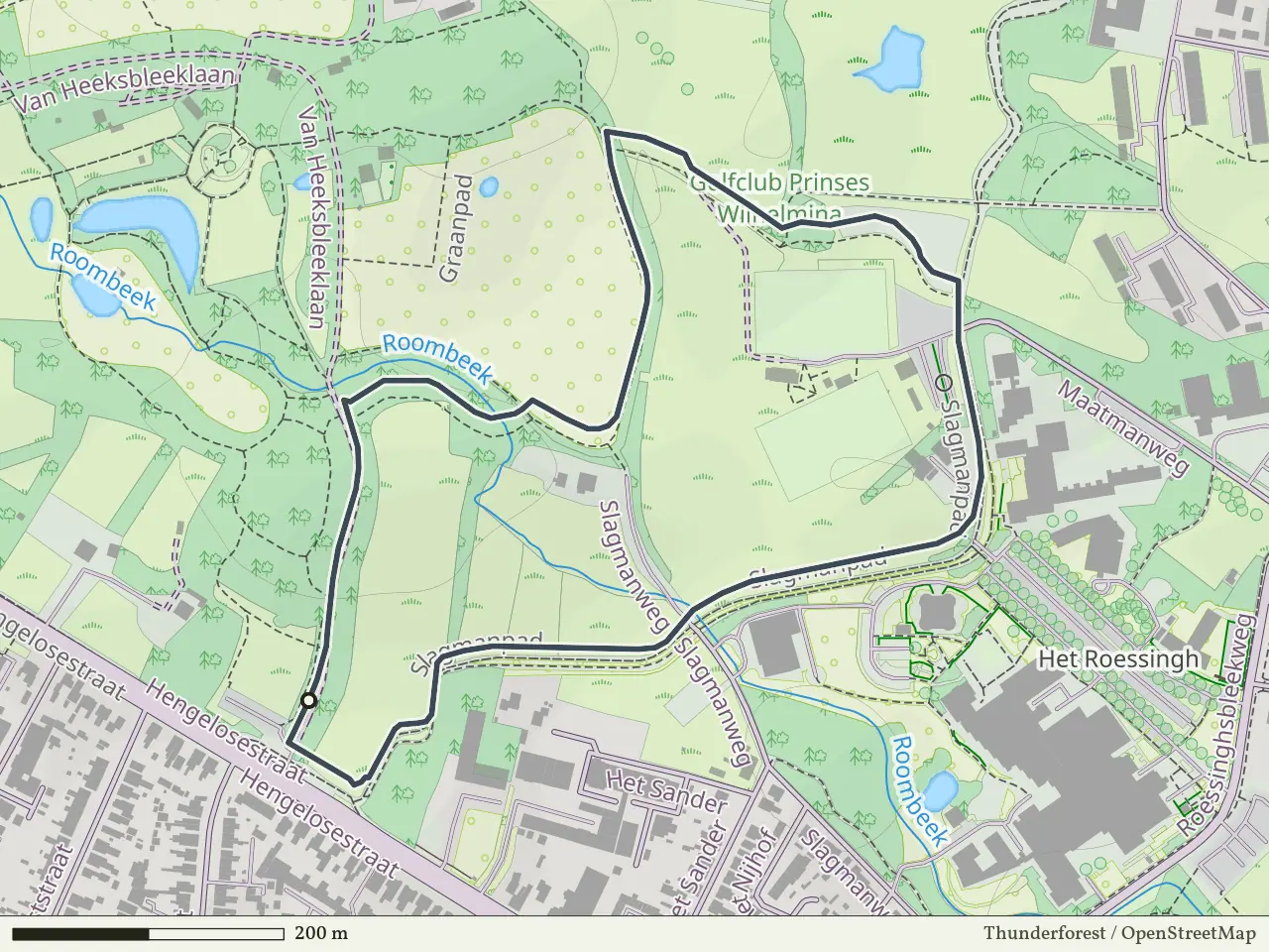 Groene route vanaf Ledeboerpark, Enschede
