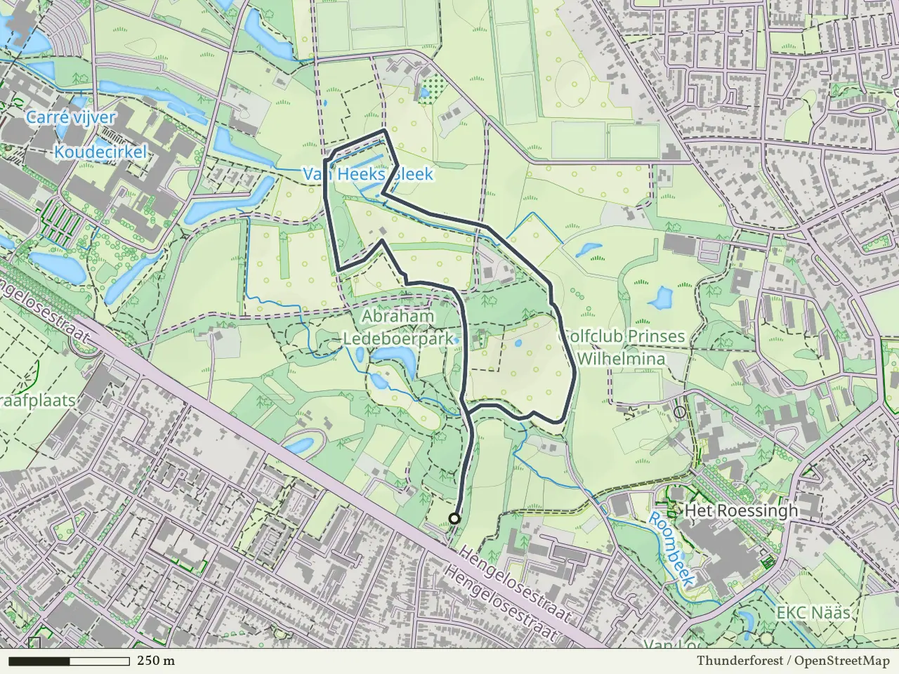 Blauwe route vanaf Ledeboerpark, Enschede