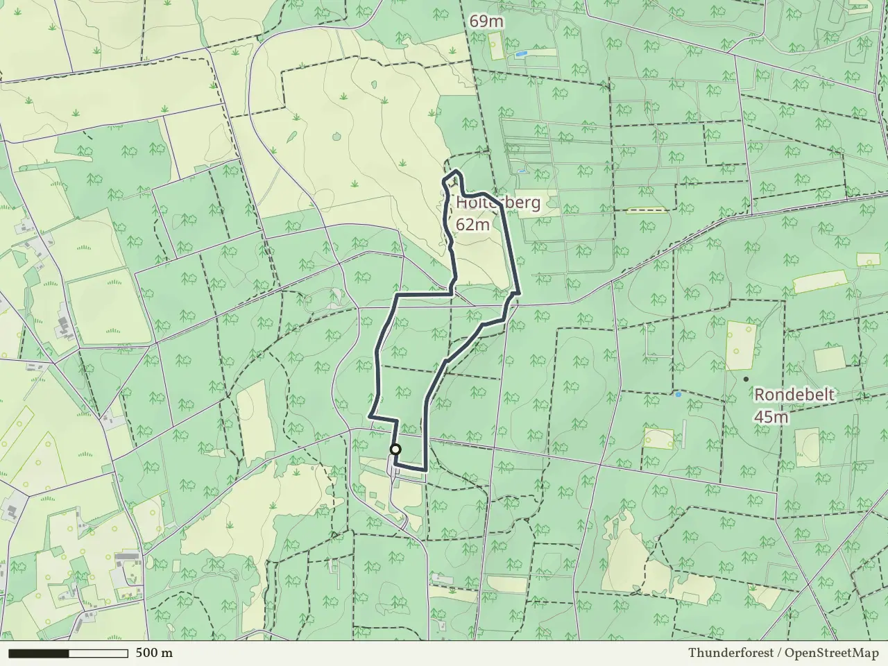 Oranje route vanaf Dagrecreatieterrein, Holten