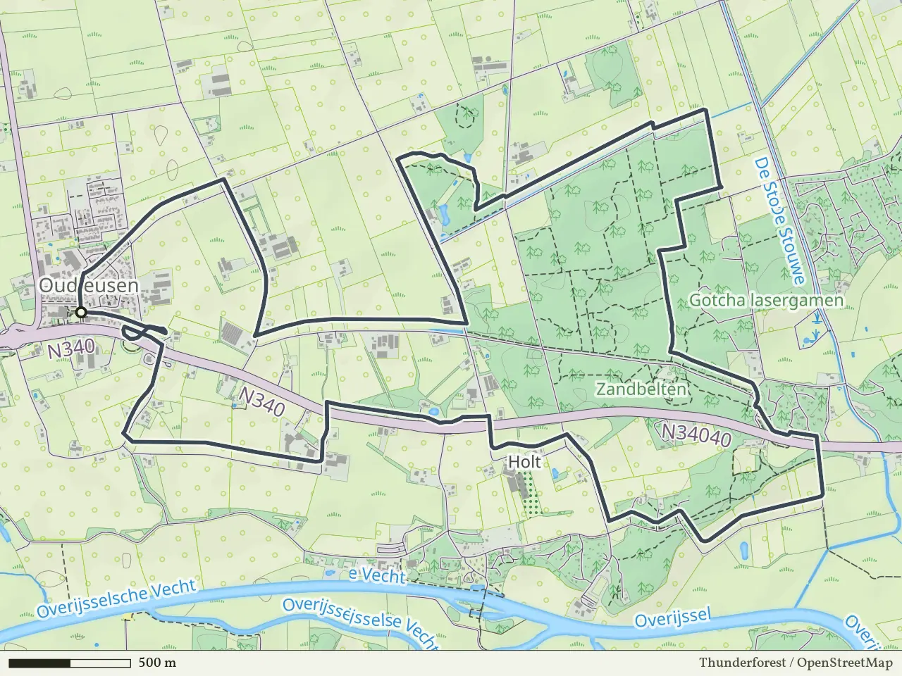 Oranje route vanaf Oudleusen, Dalfsen