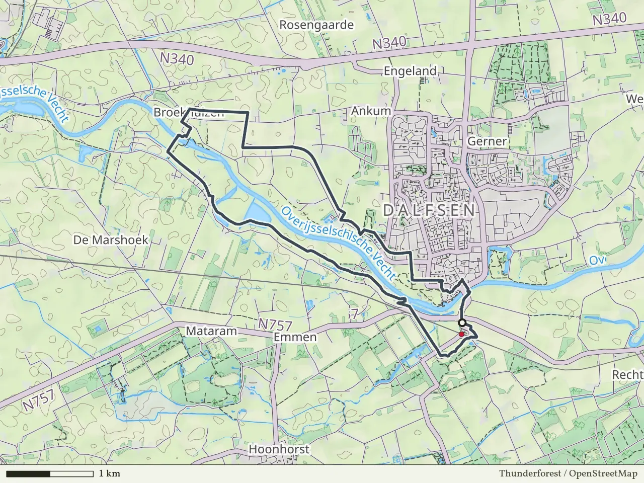 Gele route vanaf Station Dalfsen, Dalfsen