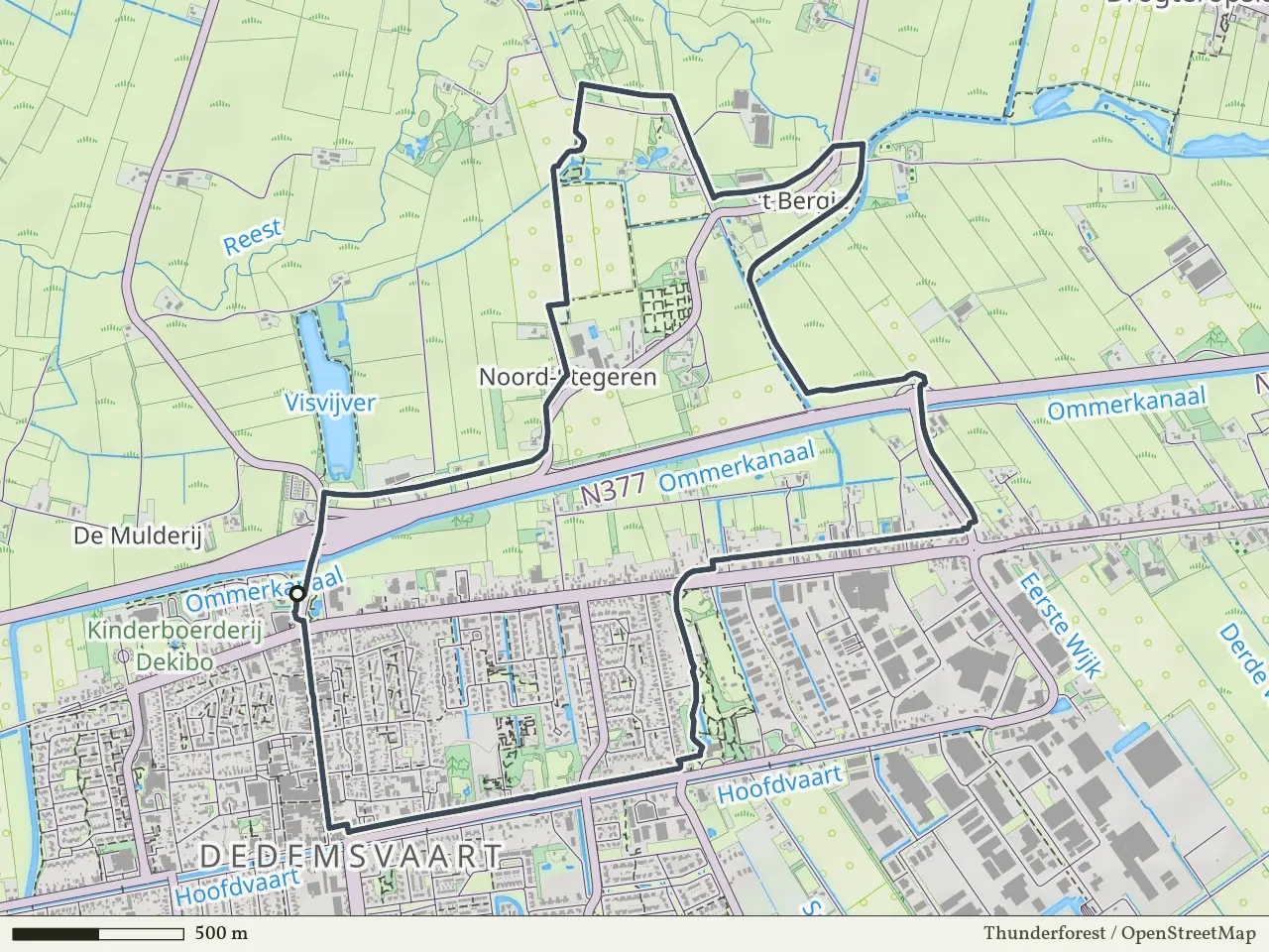 Groene route vanaf Dedemsvaart, Hardenberg West