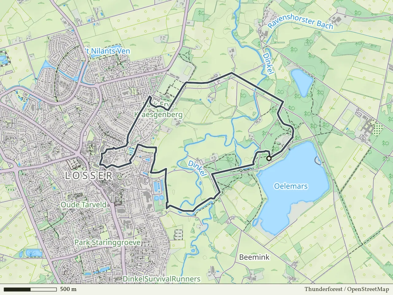 Rode route vanaf Zandbergen, Losser