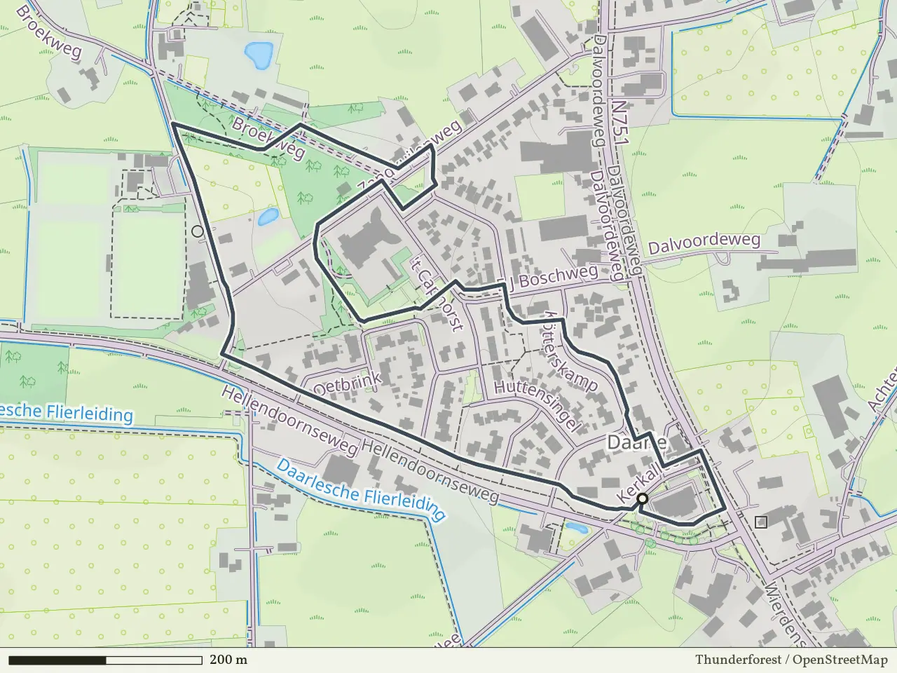 Oranje route vanaf Daarle, Hellendoorn