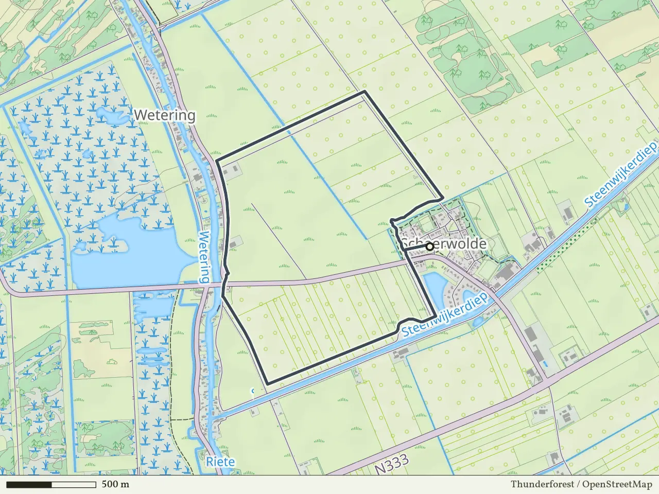Groene route vanaf Scheerwolde, Weerribben-Wieden
