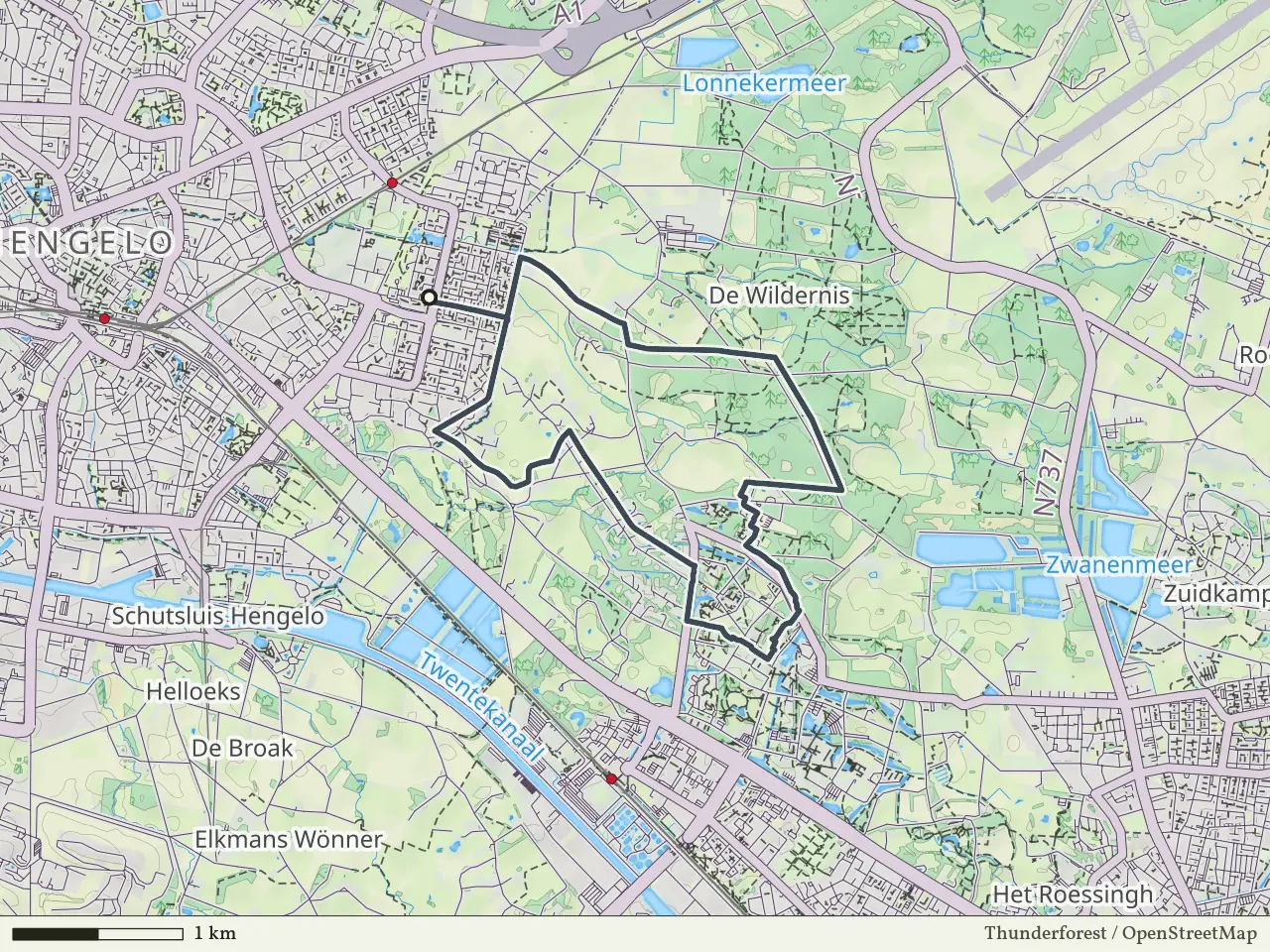 Groene route vanaf Groot Driene, Hengelo