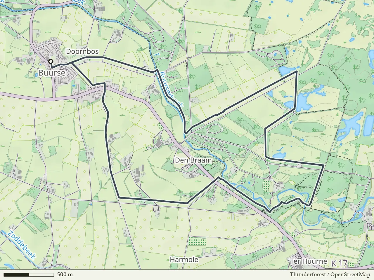 Oranje route vanaf Buurse, Haaksbergen