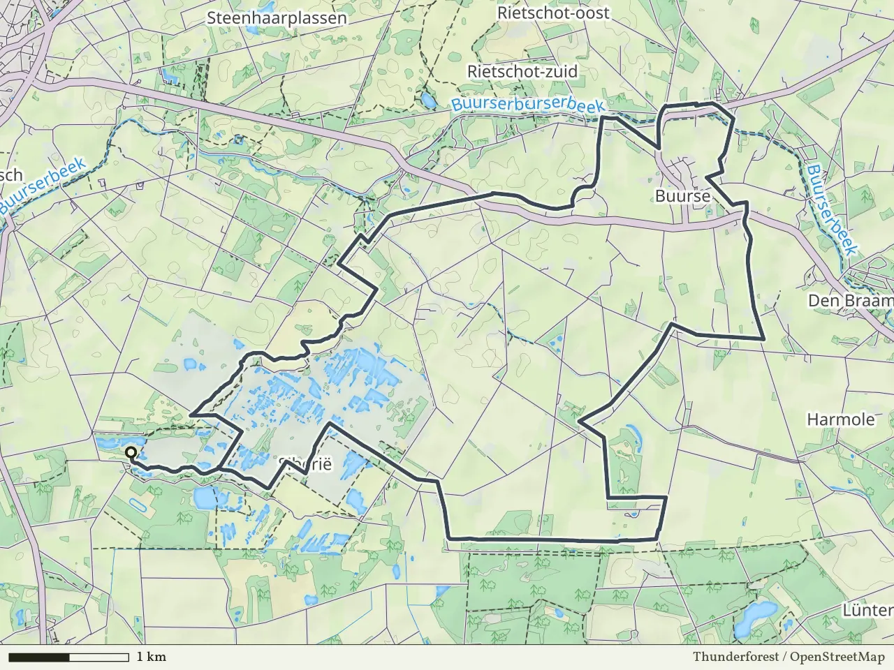 Paarse route vanaf Armenveen, Haaksbergen