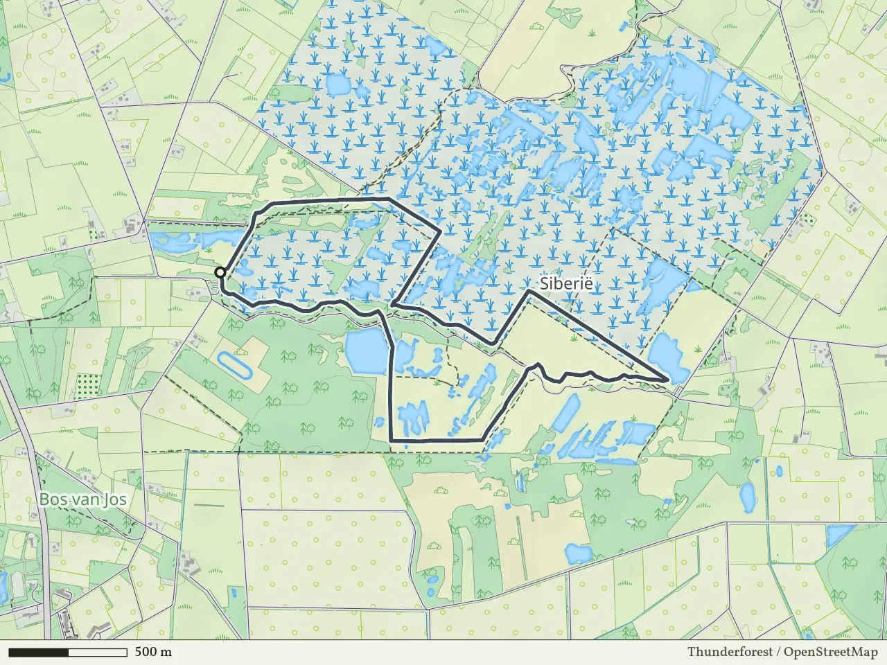Rode route vanaf Armenveen, Haaksbergen
