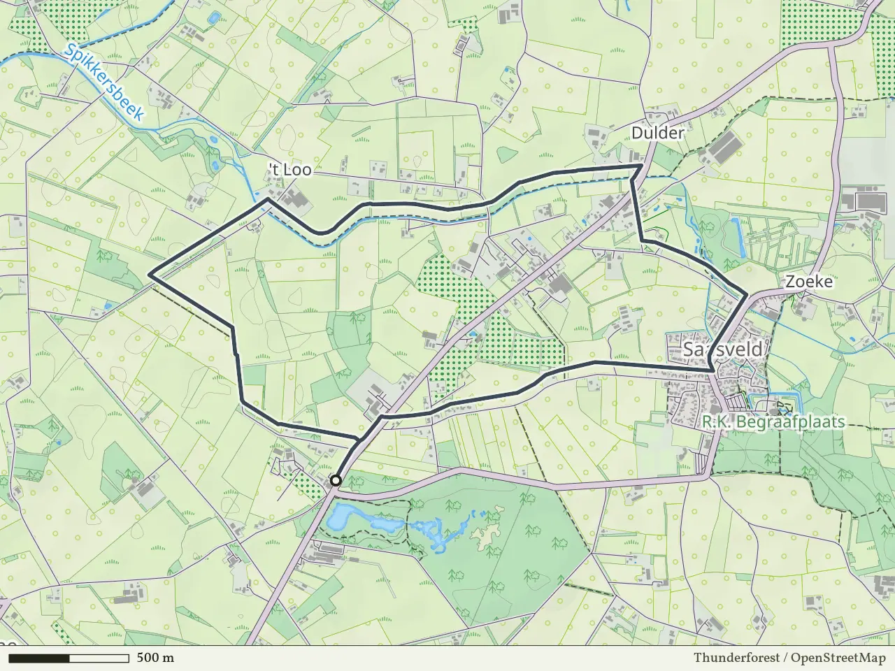 Oranje route vanaf Molenven, Saasveld
