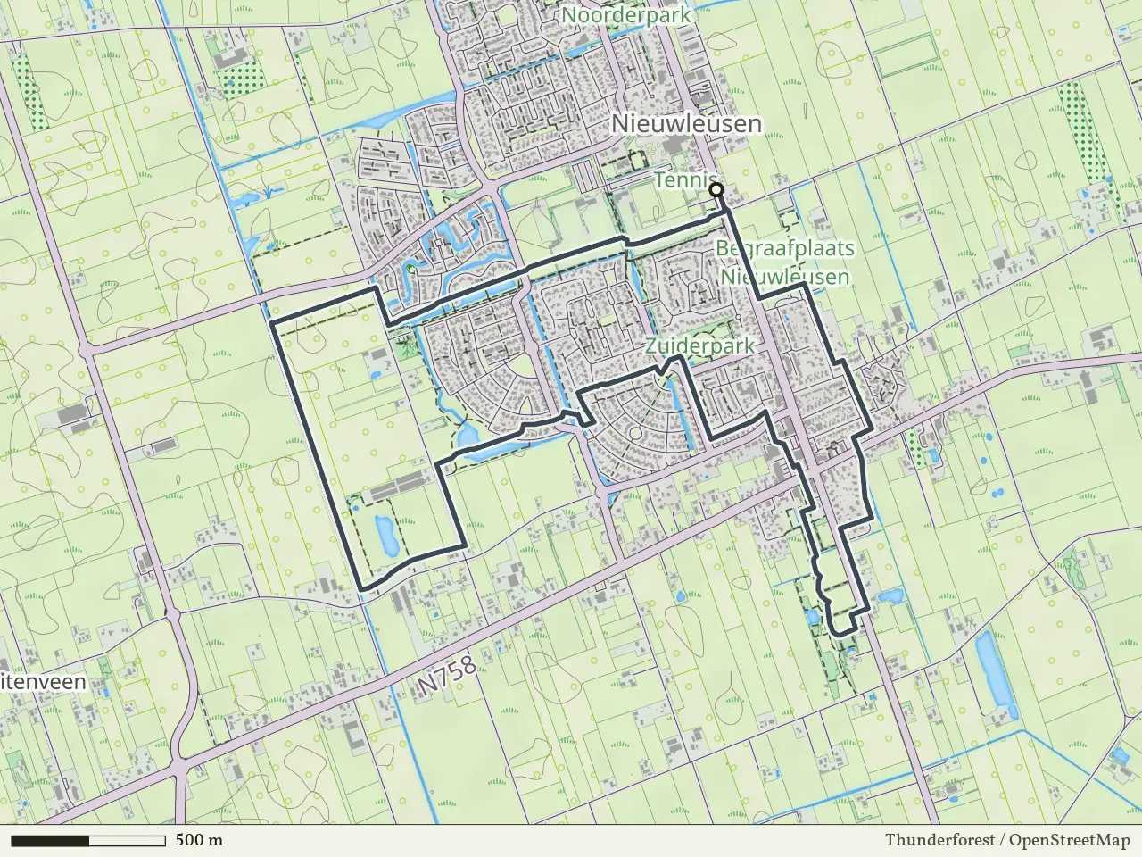 Rode route vanaf Nieuwleusen, Dalfsen