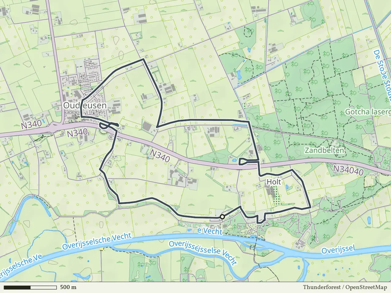 Blauwe route vanaf Oude Oever, Dalfsen