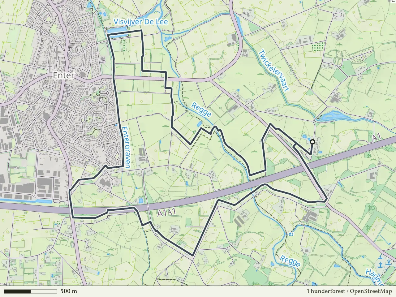 Gele route vanaf Enterbroek, Enter
