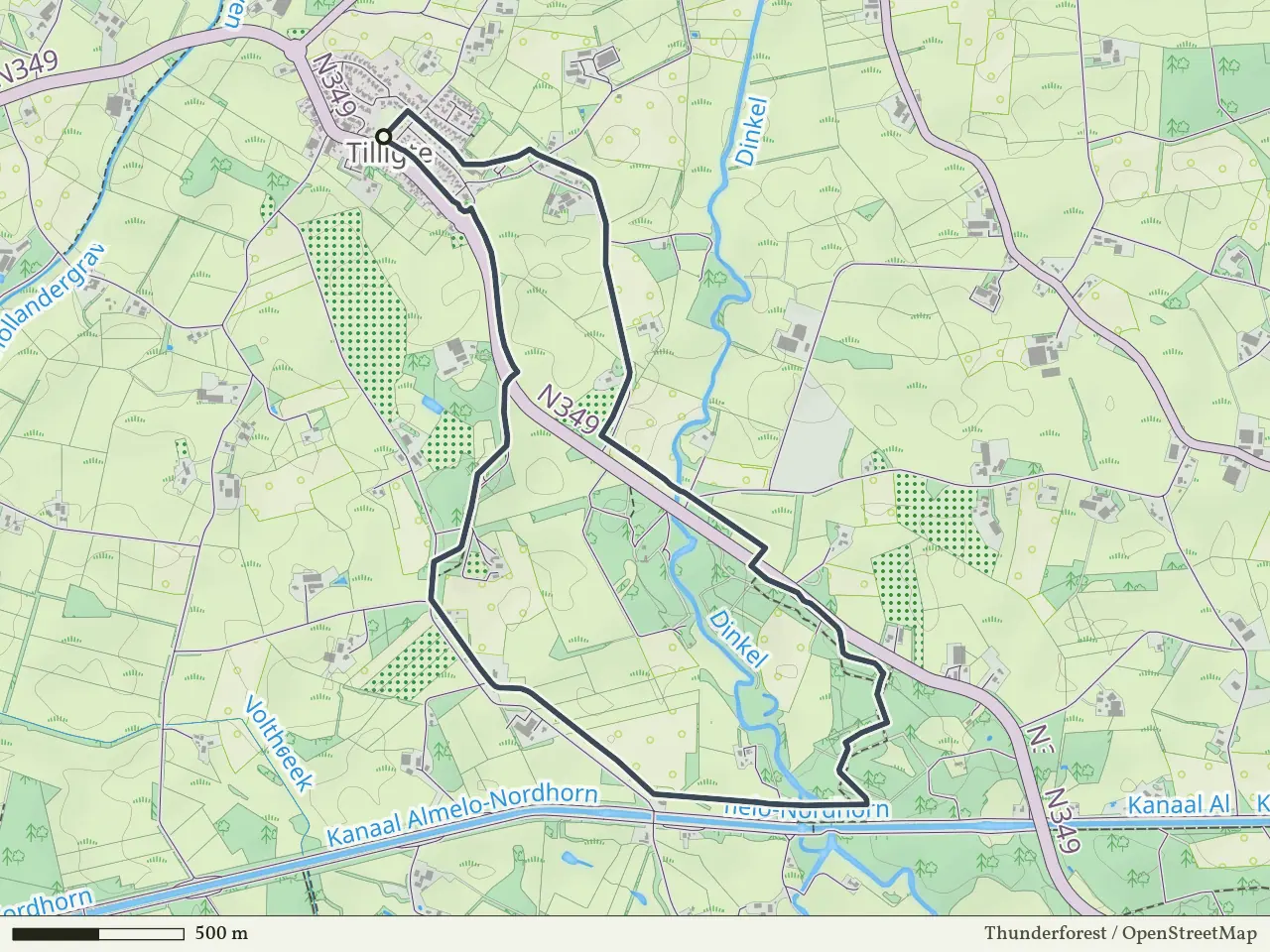 Groene route vanaf Tilligte, Denekamp