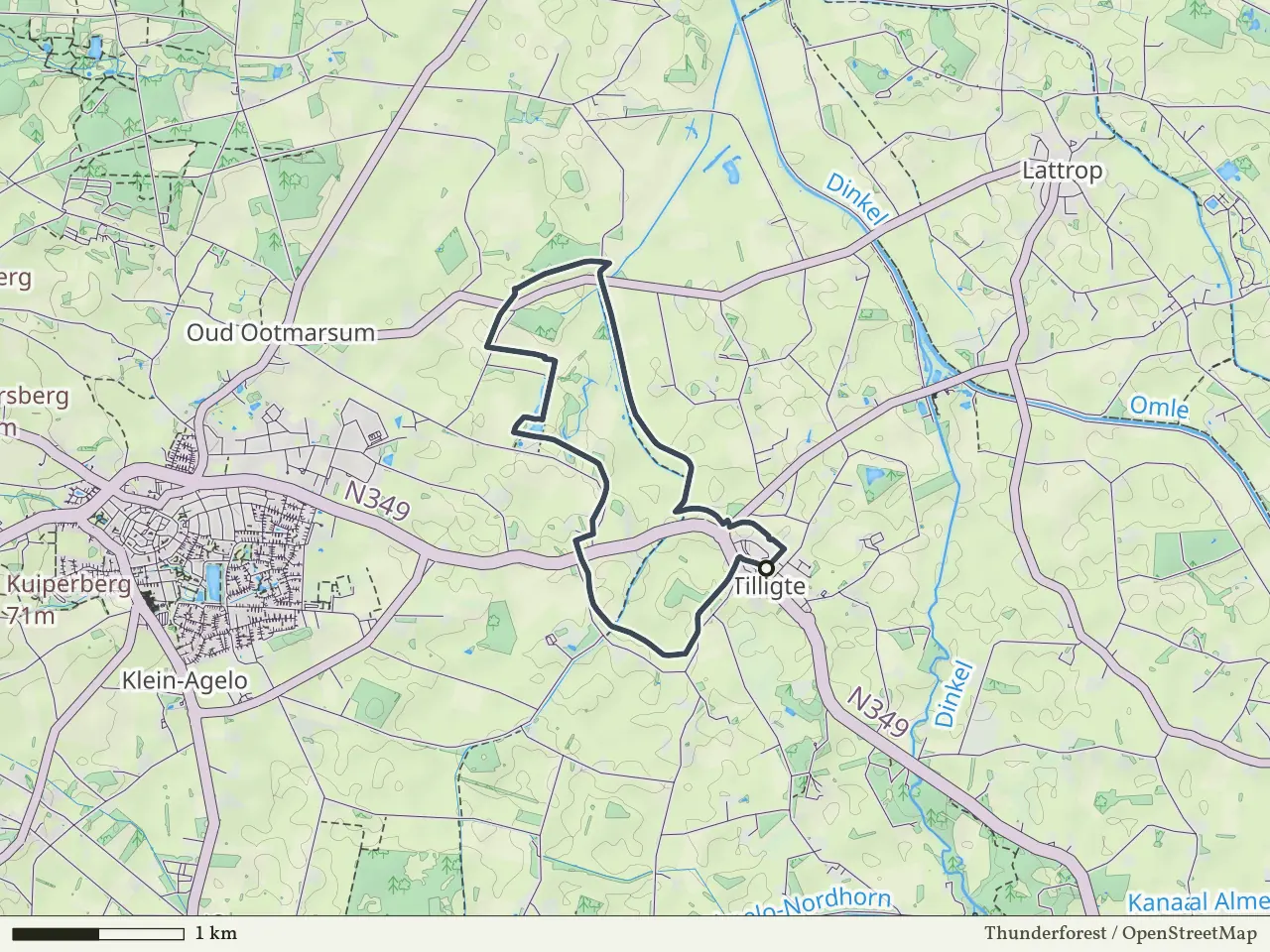 Paarse route vanaf Tilligte, Denekamp