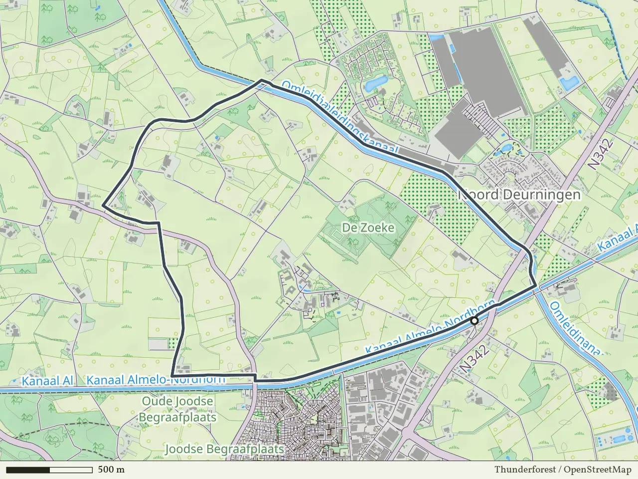 Gele route vanaf Westeres, Denekamp