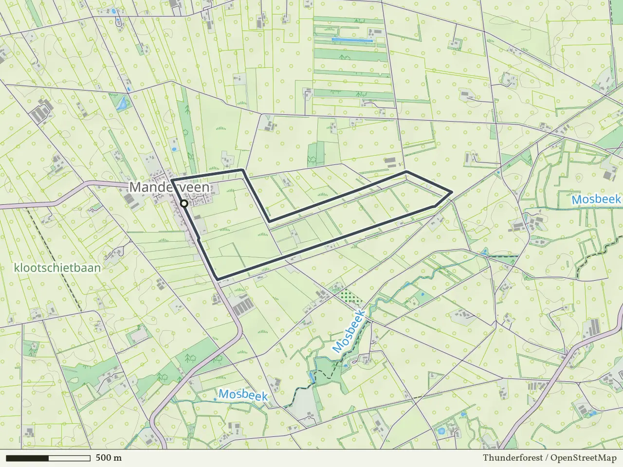 Oranje route vanaf Manderveen, Geesteren