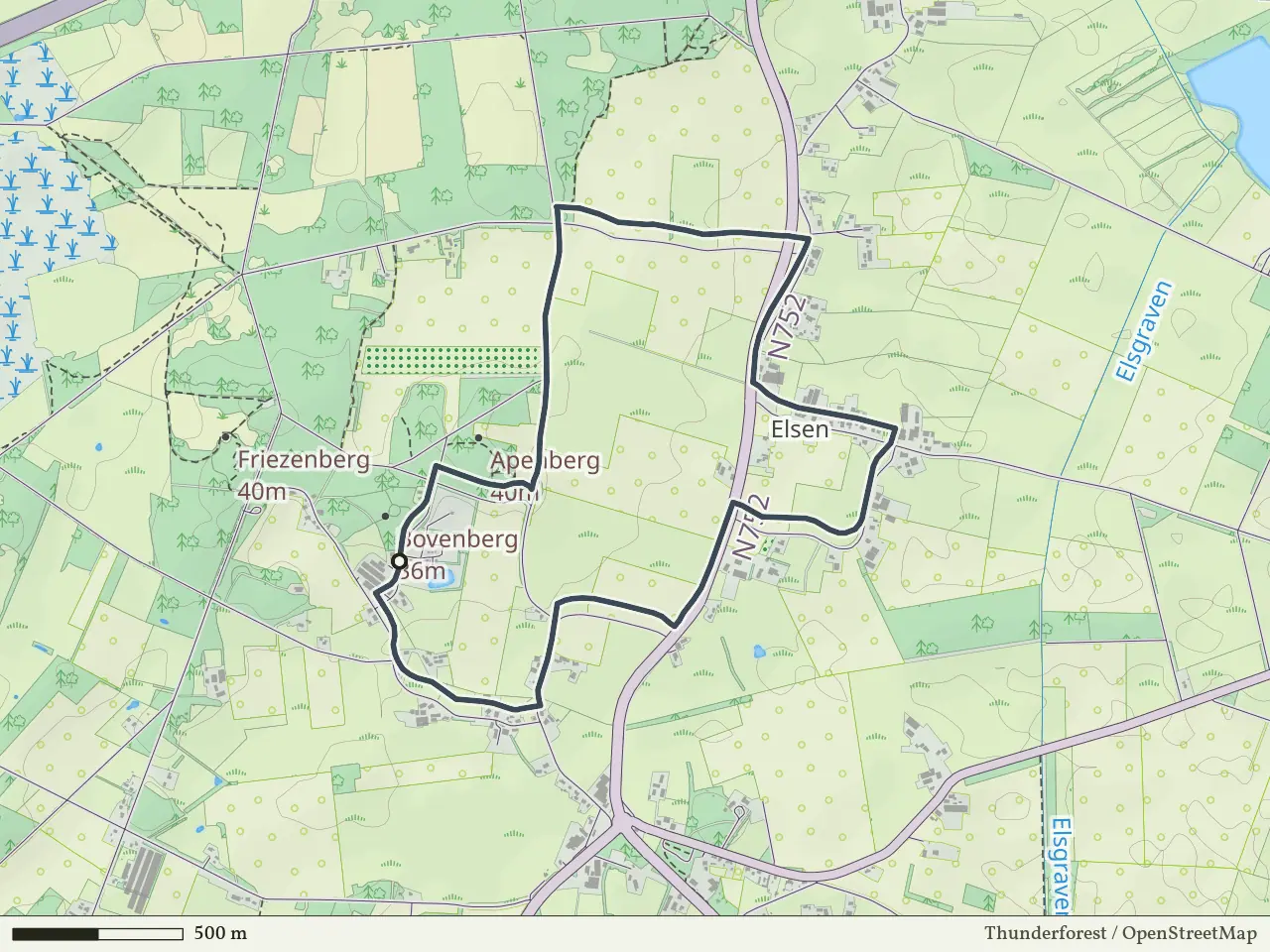 Groene route vanaf Bovenberg, Markelo