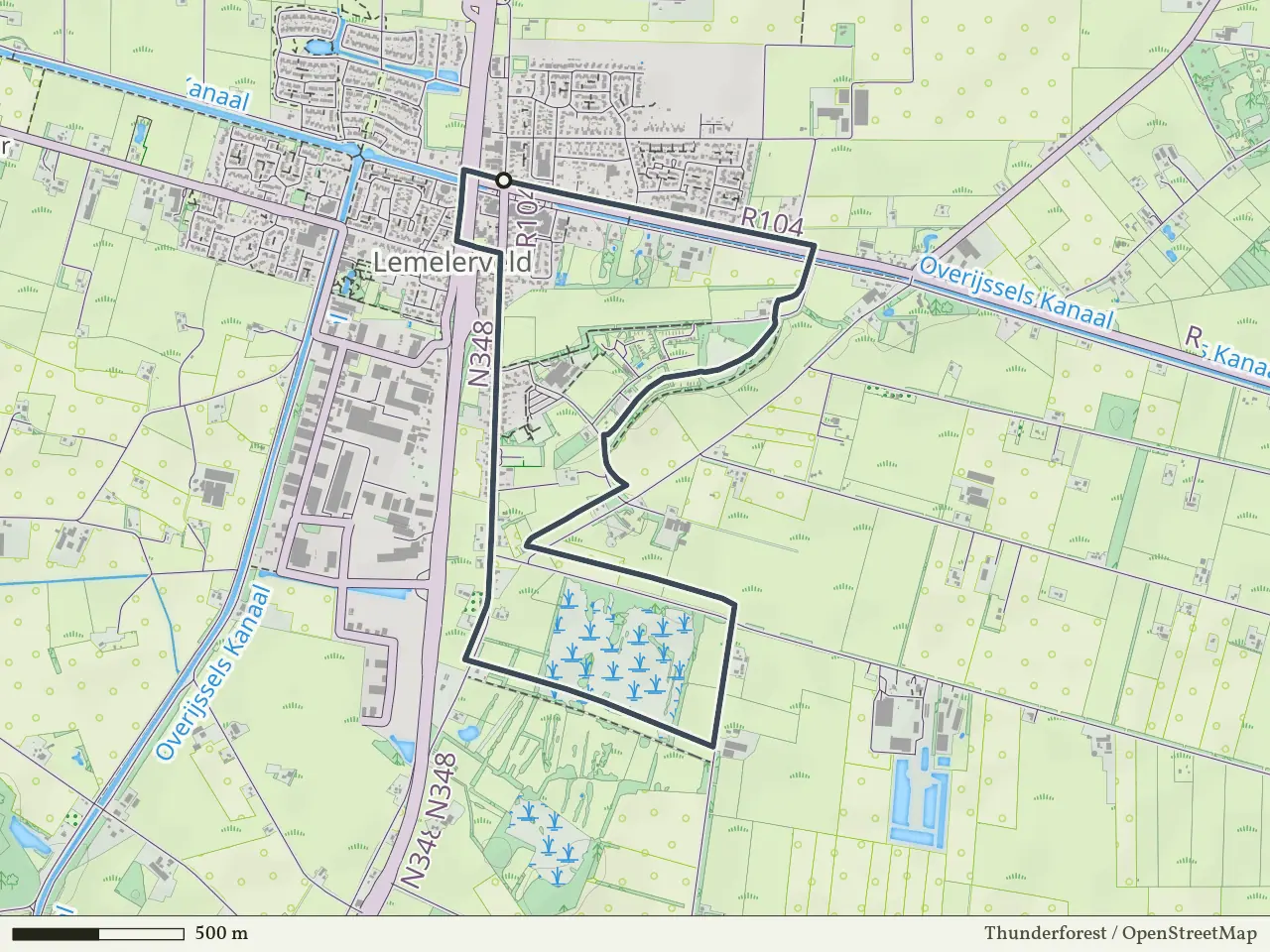 Oranje route vanaf Lemelerveld, Dalfsen
